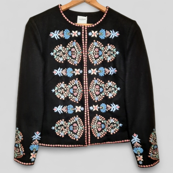 VILSHENKO MOSCOW Cashmere Wool Silk Embroidered Jacket Blazer Russian Luxury 8 - Picture 2 of 16